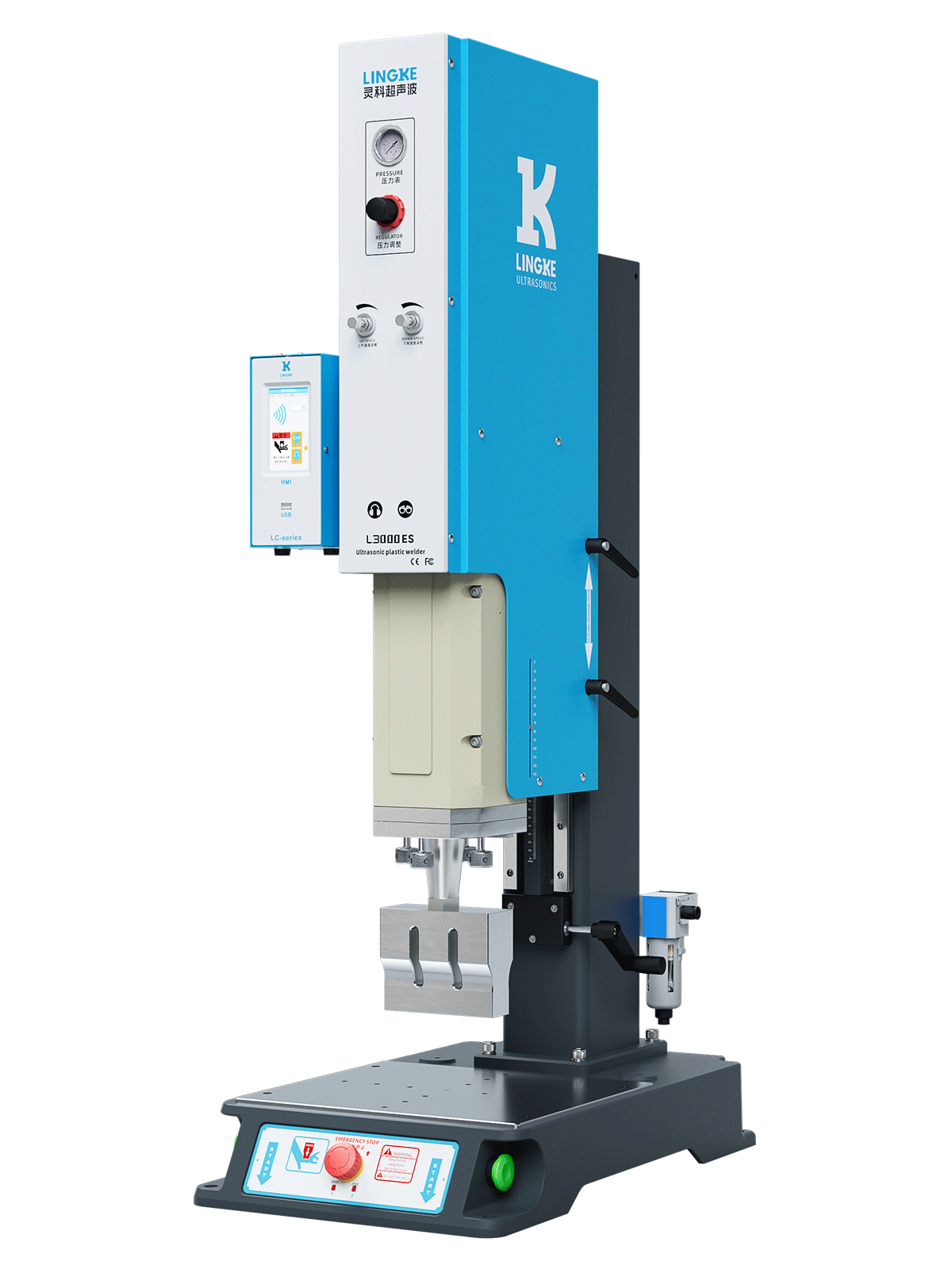 靈科超聲波塑料焊接機 方立柱 20kHz-2000/2600/3200W L3000 ES 數字